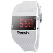 Bench Women's Quartz Watch with LCD Dial Digital Display and White Pla
